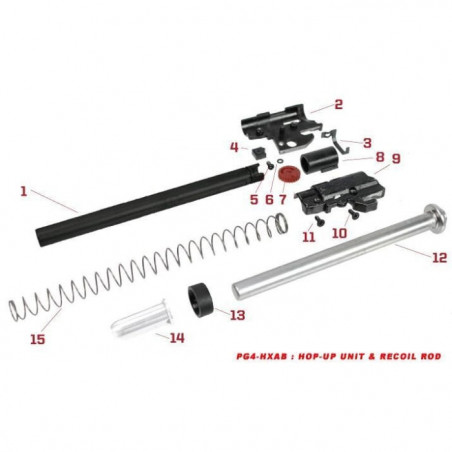 Pièces origine Bloc Hop-up et recoil rod série HX