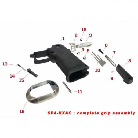 Pièces origine pour série HX grip complet