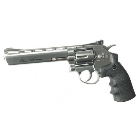 Révolver à plomb Dan Wesson chrome mat 6" CO2 - Cal 4.5 BB's