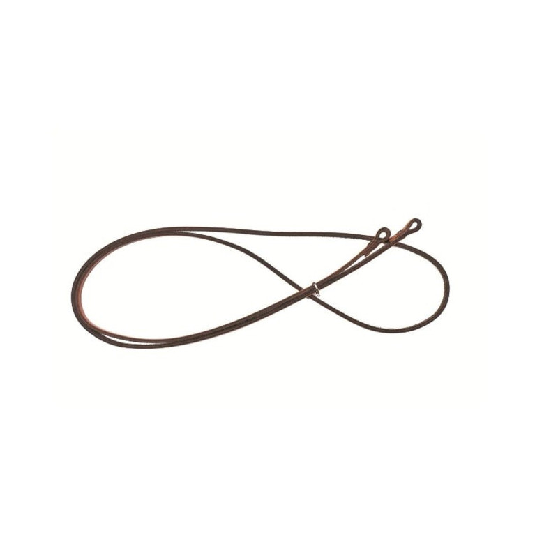 Sautoir porte corne fuzyon cuir vieilli - 110 cm