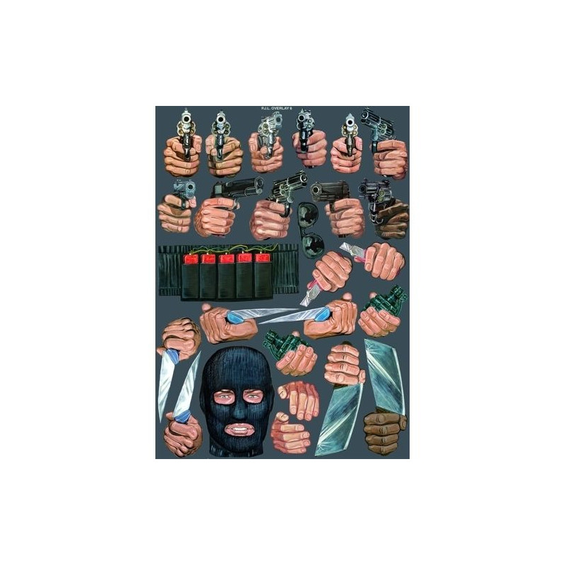 Série de 6 planches d'overlaie Gravolux