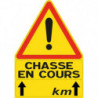 Triangle de signalisation Stepland Chasse en cours