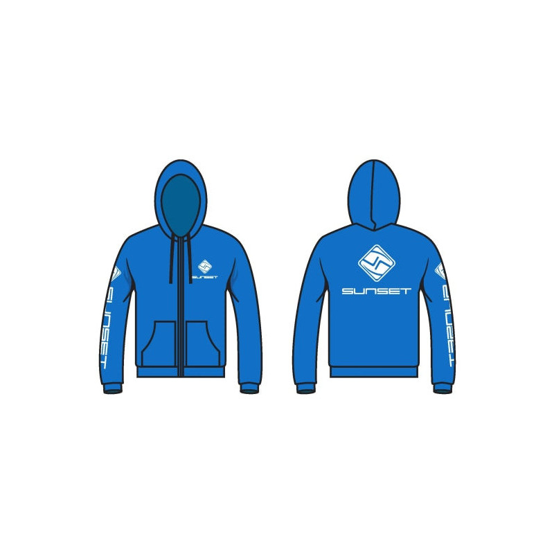 Veste à capuche Sunset bleu