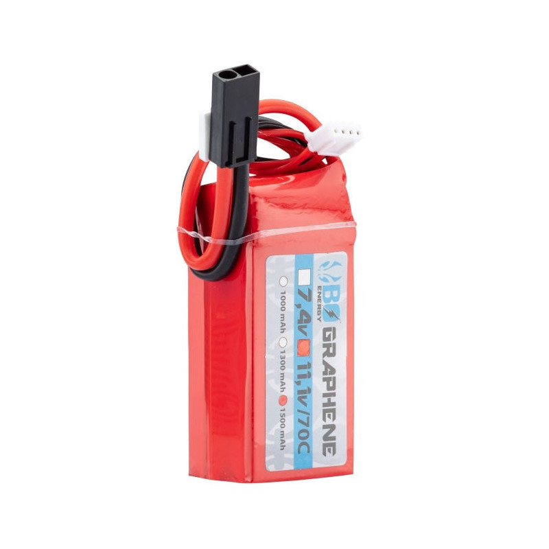 1 stick batterie Graphene 3S 11.1V 1500mAh 80C Lipo