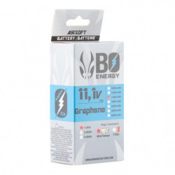 1 stick batterie Graphene 3S 11.1V 1500mAh 80C Lipo