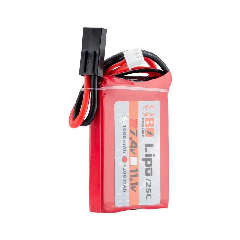 1 stick batterie Lipo 2S 7.4V 1200mAh 25C Peq