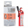 1 stick batterie Lipo 2S 7.4V 800mAh 25C