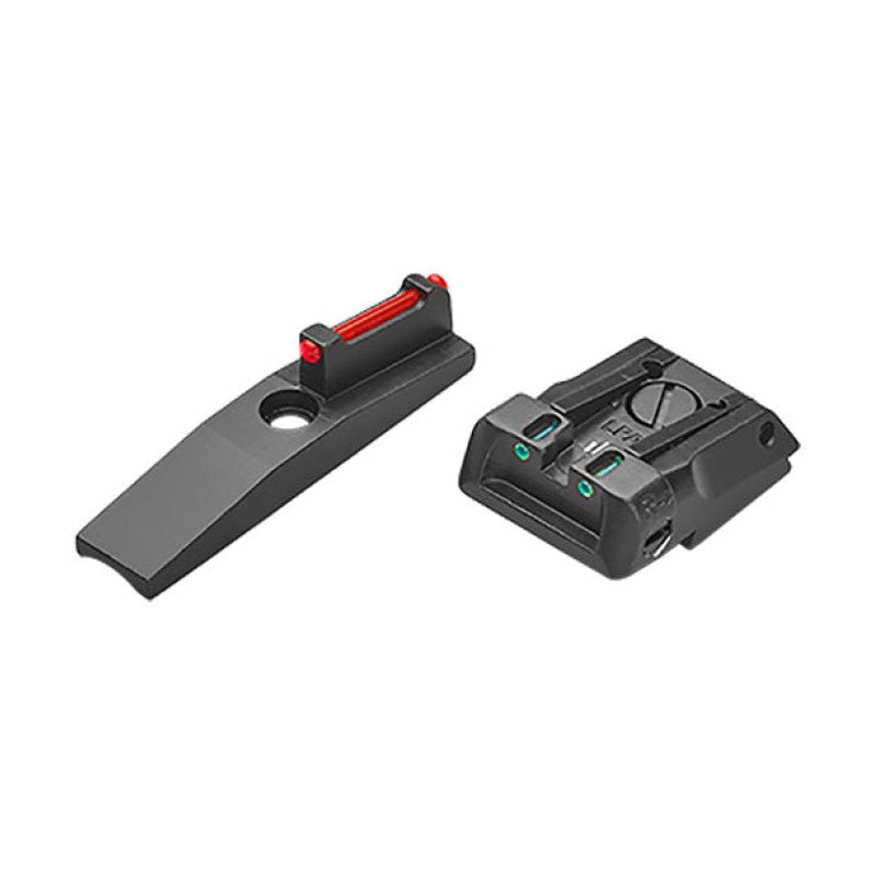 Hausse réglable et guidon pour Ruger Mark IV 22/45 Lite avec insert fibre optique