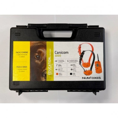 Pack collier de dressage Num'Axes Canicom 1000 - 2 chiens