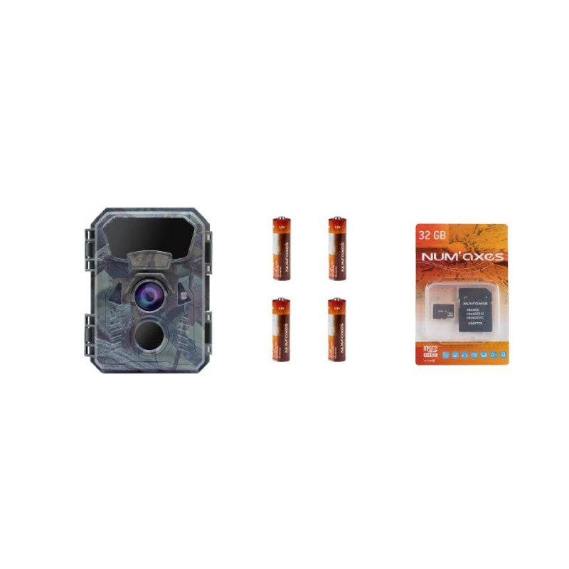 Pack piège photo Num'Axes PIE1066 4 piles carte mémoire 32 GB