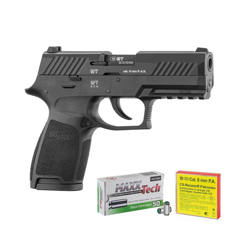 Pack pistolet à blanc Sig Sauer P320 - 9 mm PAK et accessoires