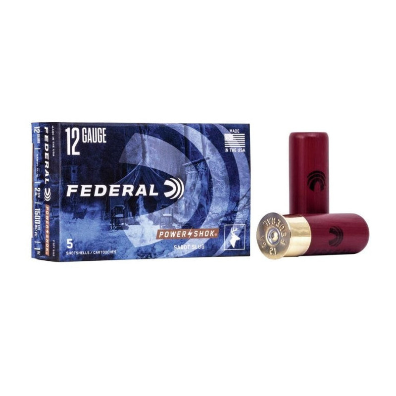 Balles Federal Power Shok Slug Hollow Point - Cal. 12