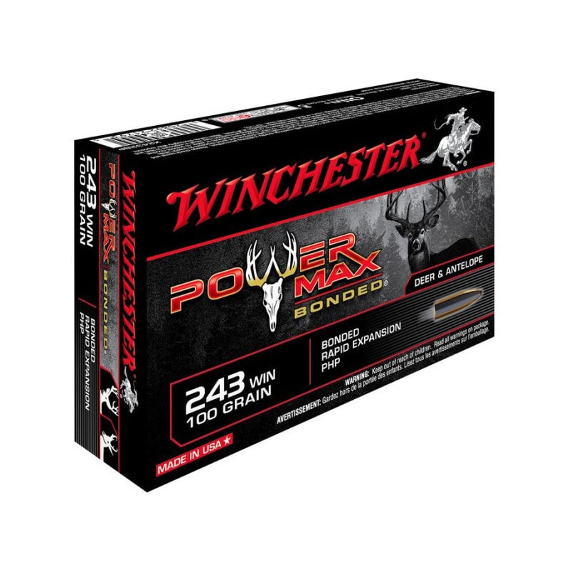 Balles Winchester Power Max Bonded - Cal. 243 Win.