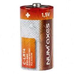 Blister 2 piles Num'Axes - C LR14 alcalines 1,5 V