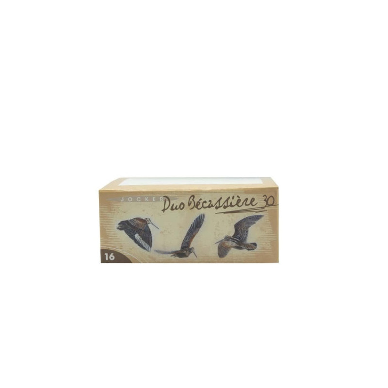 Boite de 10 Cartouches Jocker Duo Becassière 30 BJ - Cal. 16/67/16 - PB 8/10