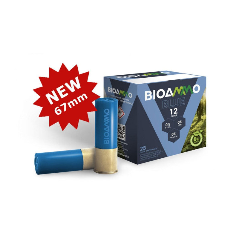 Boîte de 25 Cartouches BioAmmo Blue Alliage - 25 g - Cal. 12/67