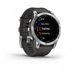 Montre GPS Garmin Epix acier silver bracelet gris