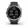 Montre GPS Garmin Epix acier silver bracelet gris