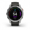 Montre GPS Garmin Epix acier silver bracelet gris