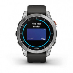 Montre GPS Garmin Epix acier silver bracelet gris