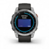 Montre GPS Garmin Epix acier silver bracelet gris
