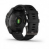 Montre GPS Garmin Fenix 7 Sapphire Solar titane noir - bracelet noir