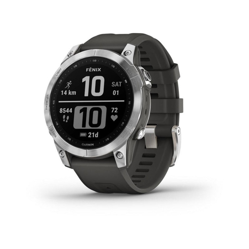 Montre GPS Garmin Fenix 7 Silver bracelet gris