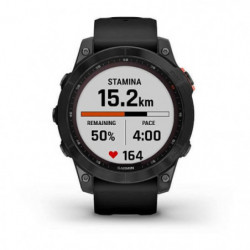 Montre GPS Garmin Fenix 7 Solar gray - Bracelet noir