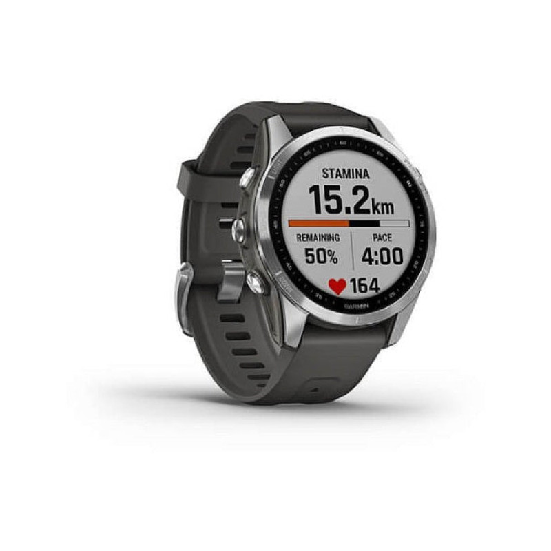 Montre GPS Garmin Fenix 7S Standard Edition Silver avec bracelet gris