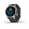 Montre GPS Garmin Fenix 7S Standard Edition Silver avec bracelet gris
