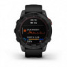 Montre GPS Garmin Fenix 7X Sapphire solar titane carbon gray DLC - Bracelet noir