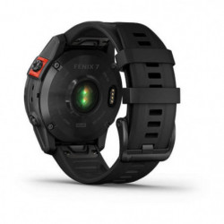 Montre GPS Garmin Fenix 7X Sapphire solar titane carbon gray DLC - Bracelet noir