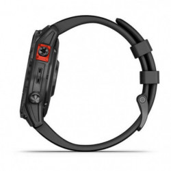 Montre GPS Garmin Fenix 7X Sapphire solar titane carbon gray DLC - Bracelet noir