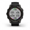 Montre GPS Garmin Fenix 7X Sapphire Solar titane noir DLC - Bracelet noir