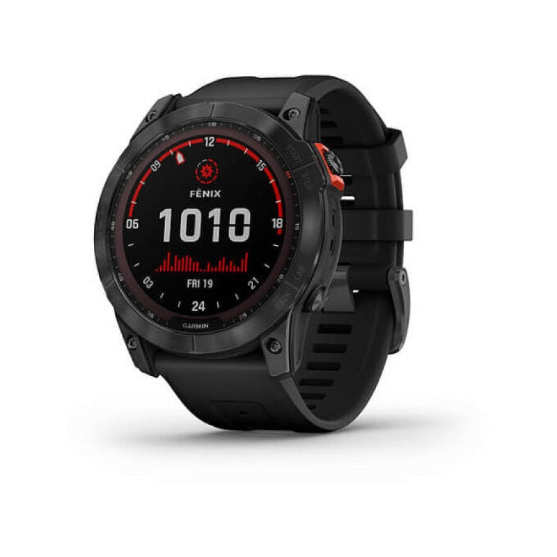 Montre GPS Garmin Fenix 7X Solar Edition Gray - Bracelet noir
