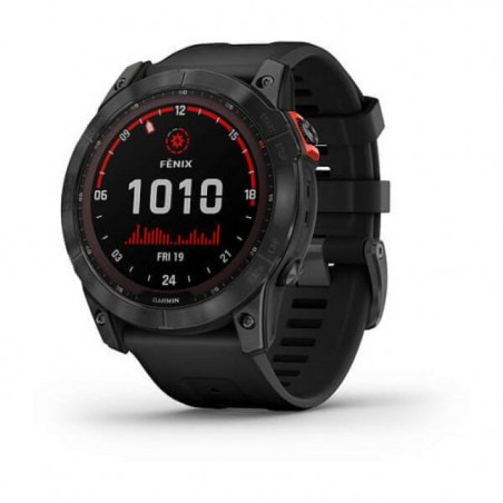 Montre GPS Garmin Fenix 7X Solar Edition Gray - Bracelet noir