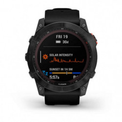 Montre GPS Garmin Fenix 7X Solar Edition Gray - Bracelet noir