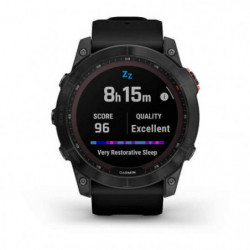 Montre GPS Garmin Fenix 7X Solar Edition Gray - Bracelet noir