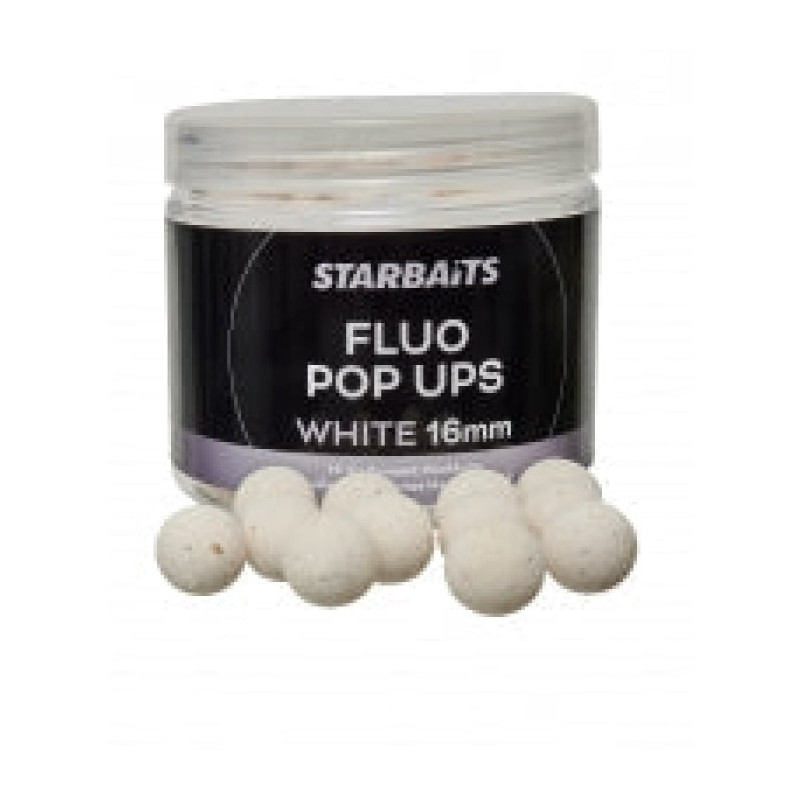 Appât Fluo Pop Ups White 16mm - Starbaits - 70gr