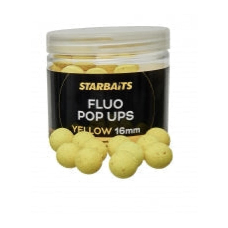 Appât FluoPop Ups Yellow 16mm - Starbaits - 70G