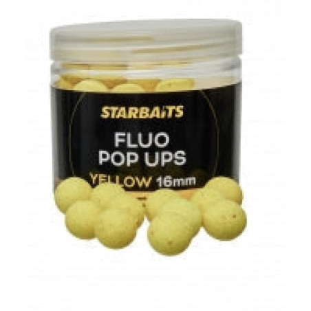 Appât FluoPop Ups Yellow 16mm - Starbaits - 70G