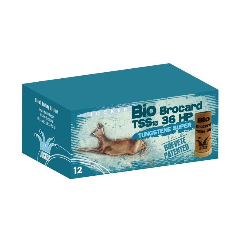 Boite de 10 Cartouches Jocker Bio Brocard TSS 36 HP Cal. 12/76/25