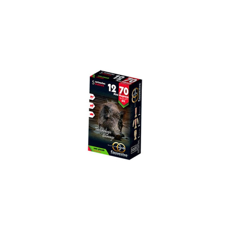 Balles Sauvestre BFS Sans plomb Cal. 12/70 Mini Mag