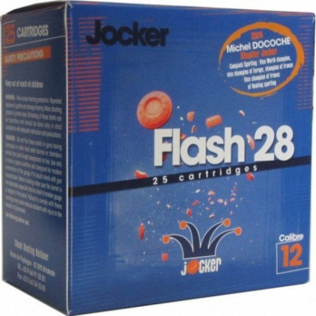 Boite de 25 cartouches Jocker Flash 28 Subsonique Cal.12/70/12 Or