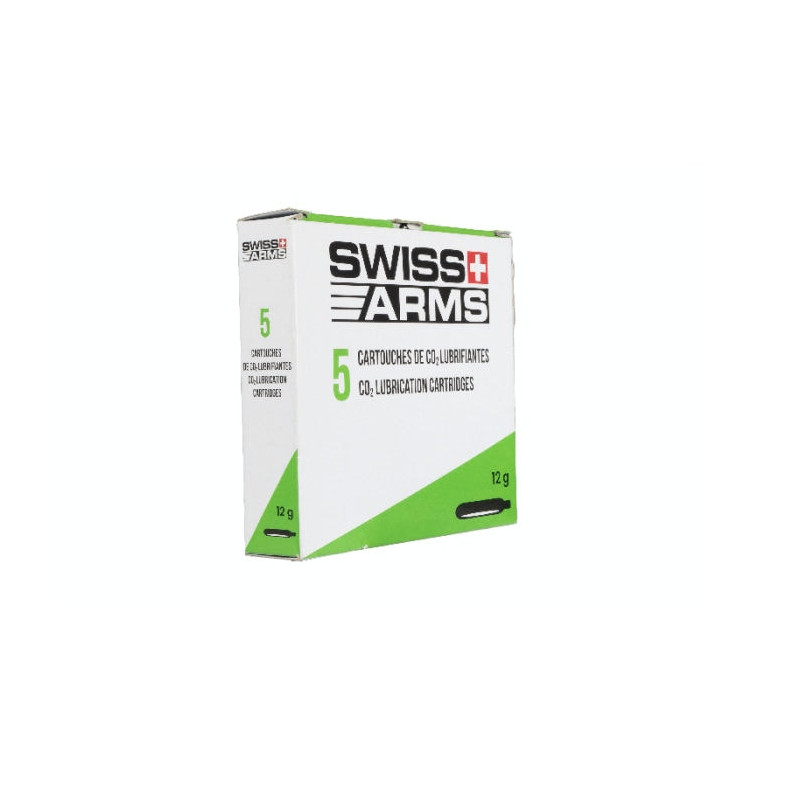 Cartouches CO² Swiss Arms avec silicone /C72 - Par 5