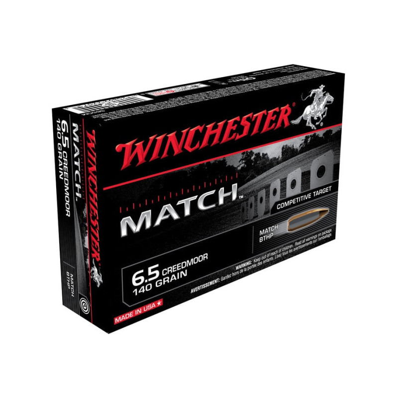 Cartouches Winchester BTHP - Cal. 6.5 Creedmoor - Par 20