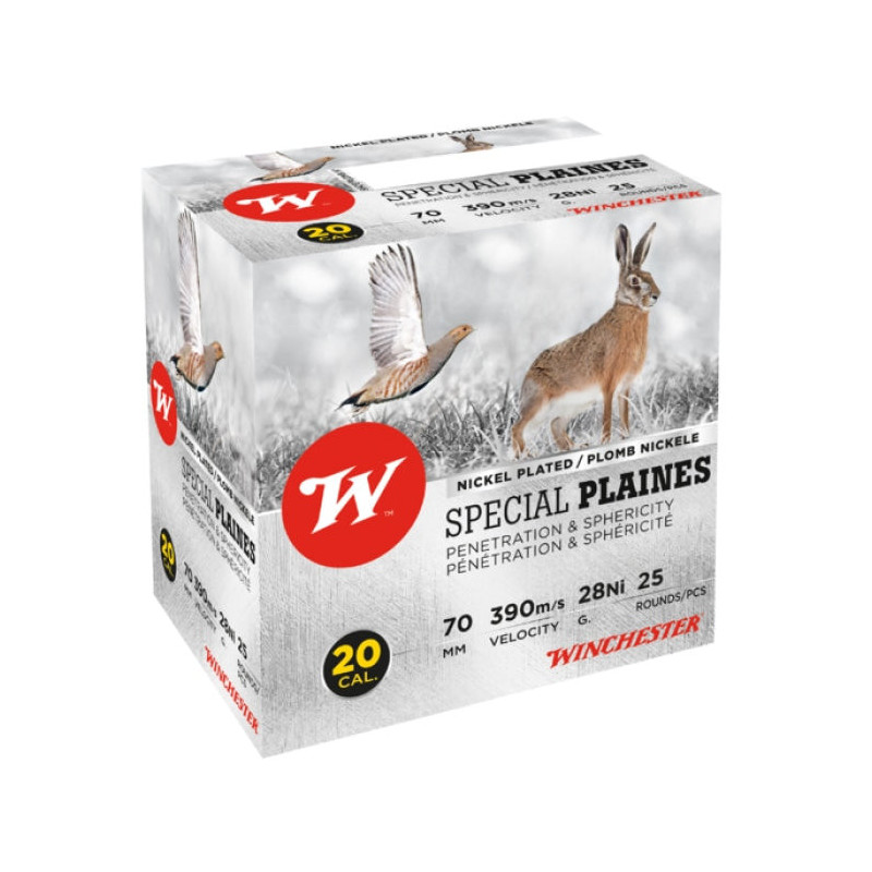 Cartouches Winchester Spécial Plaines 28 g - Cal. 20/70 - Par 25