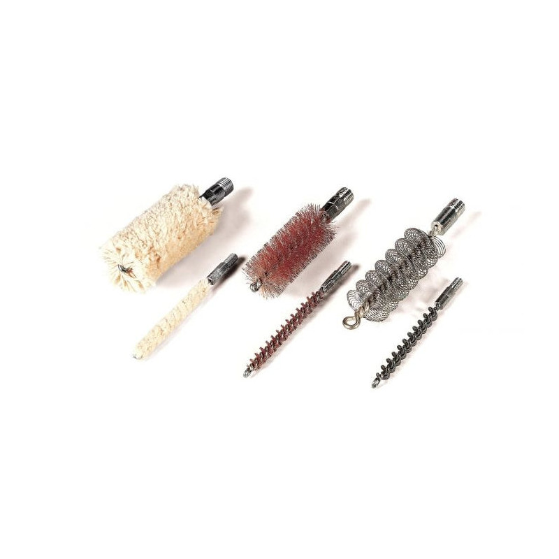 Kit de 3 brosse Hoppe' - Bronze - Torsade - Nylon pour carabine Cal. 270 / 7 mm