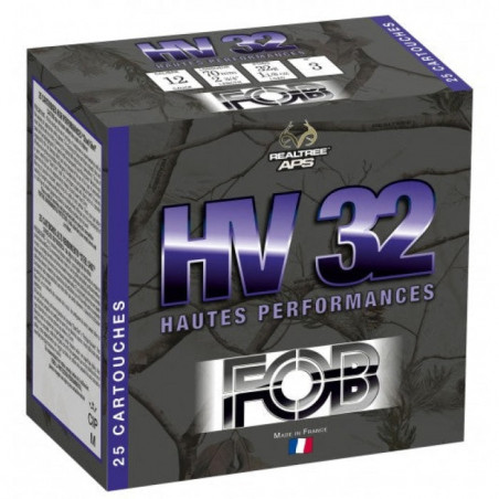 Cartouches de billes d'acier FOB HV 32 HP - Cal.12/70 - Par 25