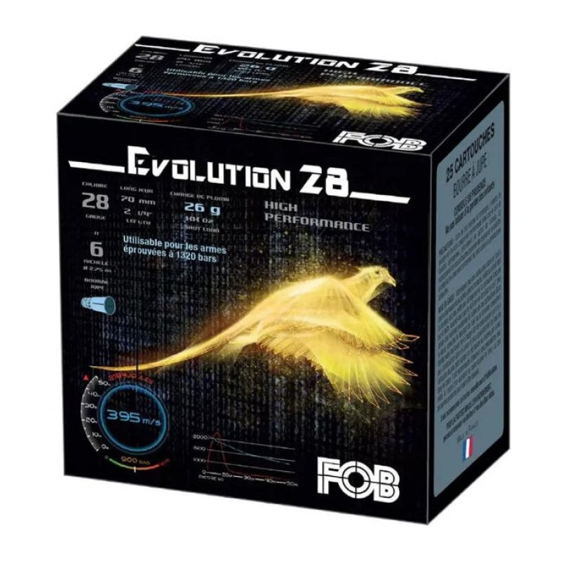 Cartouches FOB Evolution 28 HP BG - Cal.28/70 - Par 25